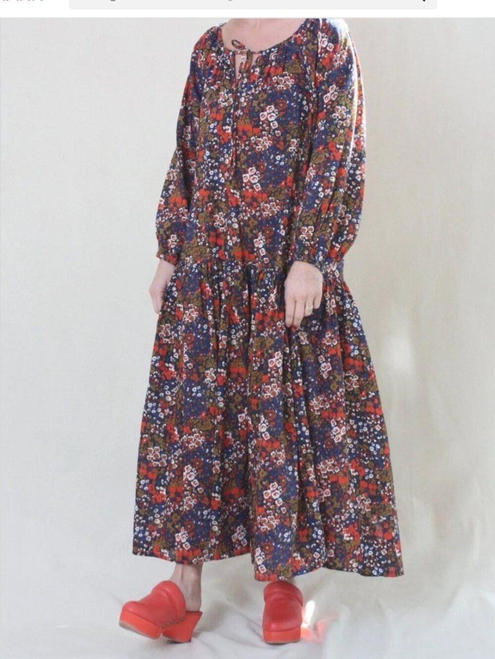 Apiece Apart Aaren Maxi Dress in Bold Blomster Red